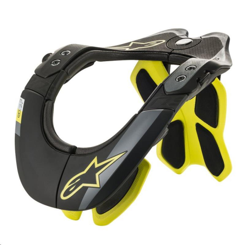 Alpinestars - Alpinestars BNS Tech-2 Neck Support - 6500019-155-LG/XL - Black/Yellow Fluo - Lg-XL