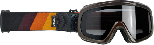 Biltwell Inc. - Biltwell Inc. Overland 2.0 Goggles - 2111-0802-004 - Tri Stripe Gold/Rust/Brown / Clean Lens - OSFM