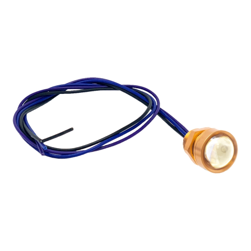 Letric Lighting Co. - Letric Lighting Co. Royal Flush 9/16in. OD. G2 LED - Gold with Red LED (2 Wire) - LLC-RFGS-R