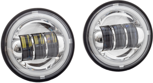 Letric Lighting Co. - Letric Lighting Co. 4.5in. Passing Lamp LED Inserts with Full-HALO - Chrome - LLC-LPL-CH