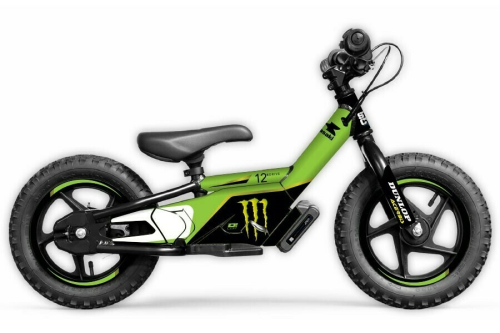 DCOR - DCOR Monster Energy Kawasaki Stacyc Graphics Kit for 16in. Brushless - 10-80-201B