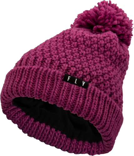 Fly Racing - Fly Racing Anna Pom Womens Beanie - 351-0005 - Burgandy - OSFM