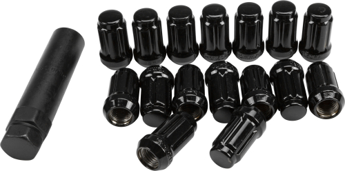 ITP - ITP Lug Nuts - 12mm, 60 Tapered with Key - Black - ALUGB-20BX