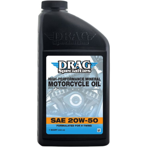 Drag Specialties - Drag Specialties High-Performance Mineral Engine Oil - 20W50 - 3601-0773