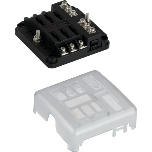 Sea-Dog - Sea-Dog Blade Style LED Indicator Fuse Block w/Negative Bus Bar - 6 Circuit