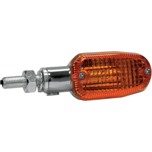 K&S Technologies - K&S Technologies Chrome Aluminum Marker Lights - Oblong with Amber Lens - Dual Filament - 25-8301CM