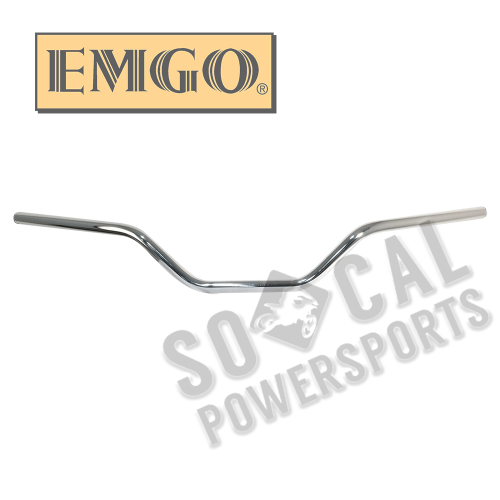 Emgo - Emgo 7/8in. Flat Track Low Handlebar - Chrome - 23-12581