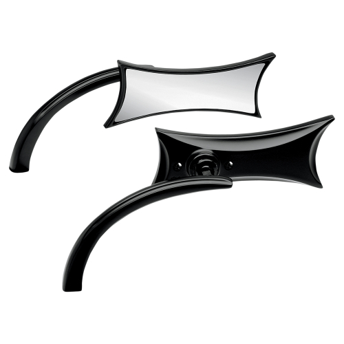 Arlen Ness - Arlen Ness Micro Die-Cast Four Point Mirror - Right - Black - 13-419