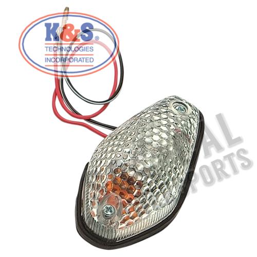 K&S Technologies - K&S Technologies Teardrop Marker Lights - Clear - Single Filament - 25-8061