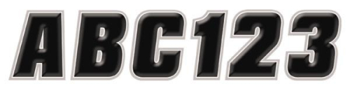 Hardline - Hardline Snowmobile ID Kit - Black/Silver - BLKSI500