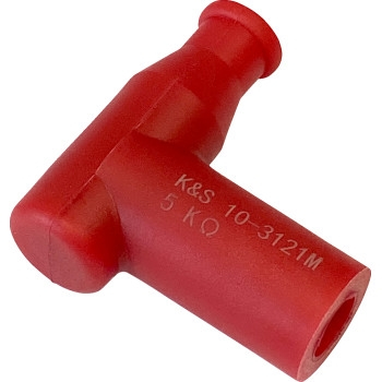 K&S Technologies - K&S Technologies Spark Plug Resistor Cover - T Type - 14mm - Red Rubber - 10-3121M