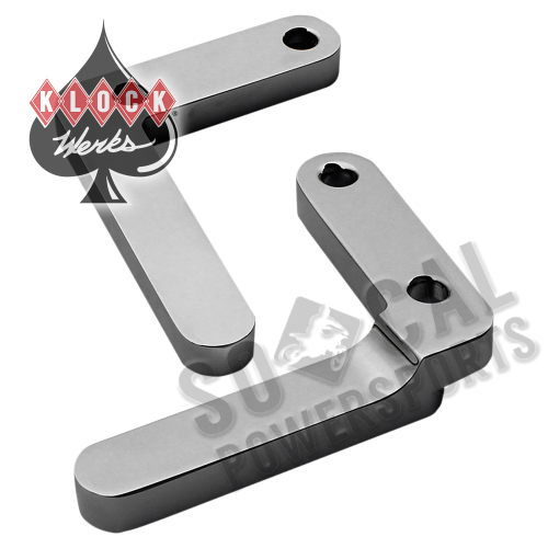 Klock Werks - Klock Werks Front Fender Mounting Blocks - Chrome - KW05-01-0410C