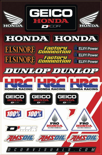 DCOR - DCOR Decal Sheet - Geico Honda HRC - 40-10-115