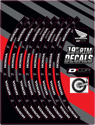 DCOR - DCOR Rim Decal - Honda 19in. - Rear - 40-80-119
