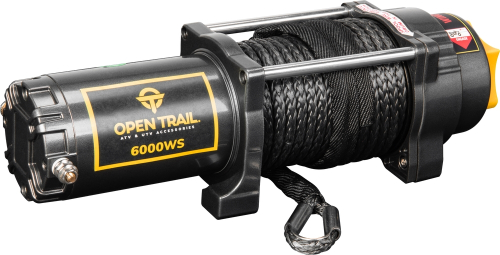 Open Trail - Open Trail 6000LB Synthethic Rope Wide Winch - 460-0134