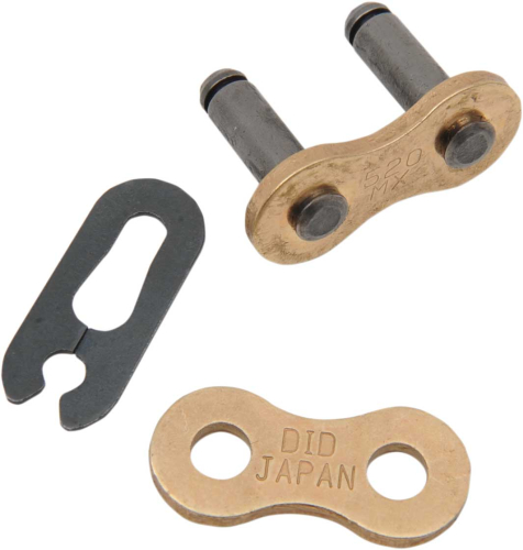 D.I.D - D.I.D Clip Connecting Link for 520 MX Off-Road Chain - Gold - 520MX-RJ