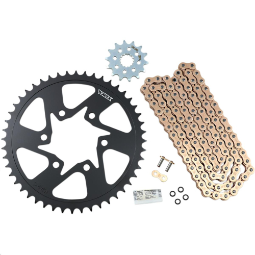 Vortex - Vortex HFRS Hyper Fast 520 Street Conversion Chain and Sprocket Kit - Gold - CKG6392