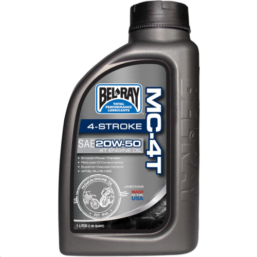 Bel-Ray - Bel-Ray MC-4T Mineral Oil - 20W50 - 1L. - 99405-BT1LA