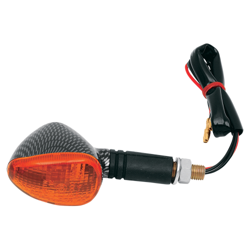 K&S Technologies - K&S Technologies Compact Flexible Marker Lights - Carbon Fiber/Amber Single Filament - 25-8410