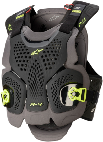 Alpinestars - Alpinestars A-4 Max Chest Protector - 67015201155M/L - Black/Yellow - Md-Lg