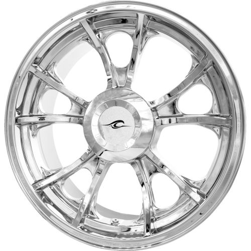Coastal Moto - Coastal Moto Precision Cast Largo 3D Rear Wheels - 18in. x 7.00in. - Chrome - 3D-LAR187CH-TRK