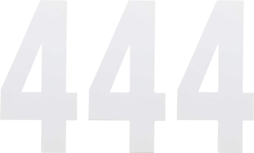 Factory Effex - Factory Effex Standard Numbers 6in. - White - No. 4 - 02-4464