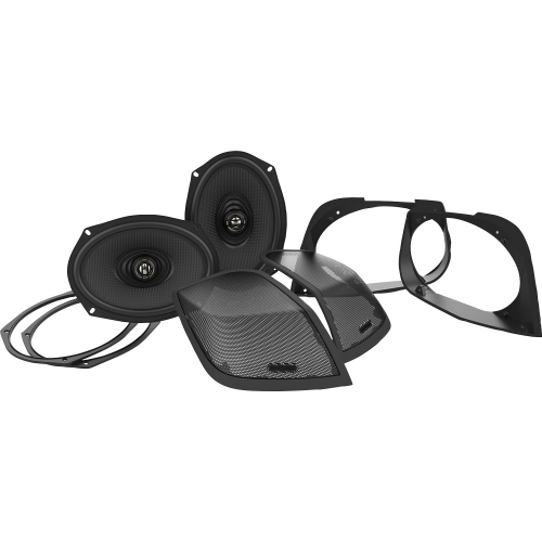 Hogtunes - Hogtunes Retro Cut-In Speaker LID Kit with Speakers - RETRO 692 LID-RM