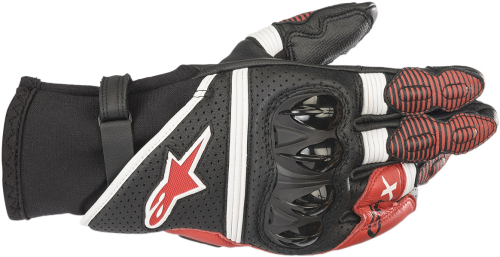 Alpinestars - Alpinestars GP X V2 Gloves - 3567219-1304-L - Black/White/Bright Red - Large