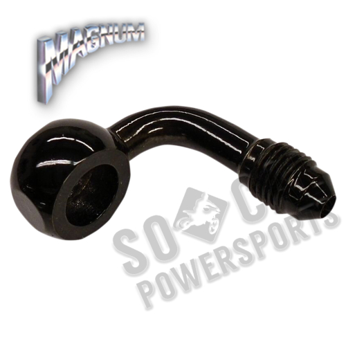 Magnum - Magnum 10mm Banjo X AN-3 Brake Line Fitting - 90 Deg. - Black - 1704-20