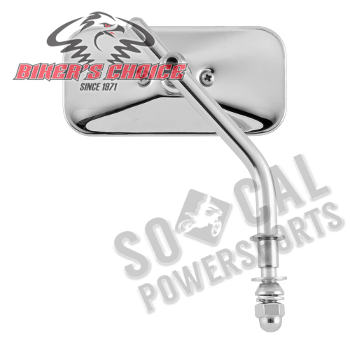 Bikers Choice - Bikers Choice Custom Rectangular Mirror - Stamped Steel - 490012