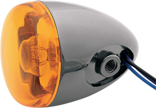 Chris Products - Chris Products Rear Custom Signal Light Assembly - Black nickel/Amber - Dual filament - Bracket mount - 8887A-BN