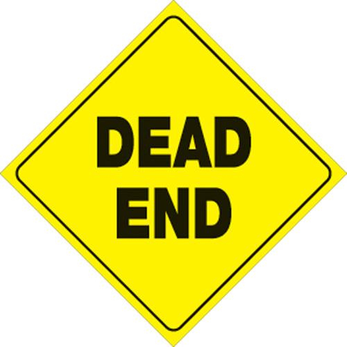 Voss - Voss 12x12in. Trail Sign - Dead End (Yellow/Black) - 472 DE YR