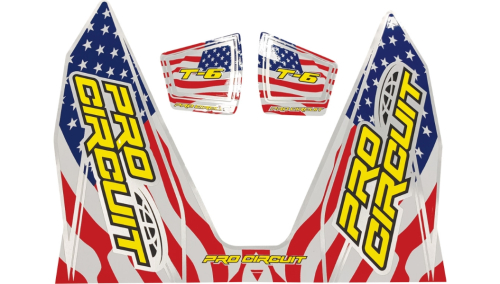 Pro Circuit - Pro Circuit T-6 Exhaust Decal - Stars and Stripes - DC22T6-SS