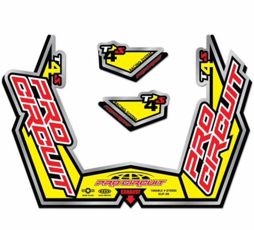Pro Circuit - Pro Circuit T-4S Exhaust Decal Kit - DC09T4S