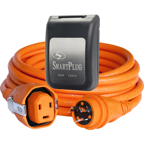 SmartPlug - SmartPlug 30 Amp Dual Configuration 50&#39; Cordset w/Tinned Wire &amp;Twist-Type Connector &amp; 30 Amp Non-Metallic Black Inlet