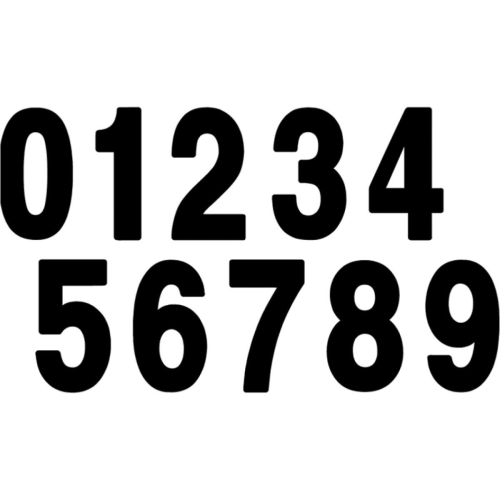 Factory Effex - Factory Effex Pro Numbers 5in. - No. 0 - Black - 03-0270 - 03-0279