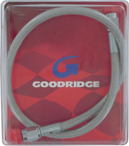 Goodridge - Goodridge Universal Clear Coat Brake Hose with Chrome Ends - 19in. - 80319