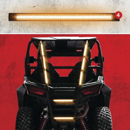 XK Glow - XK Glow Plug-and-Play Emergency Strobe Light Serie - Amber - 4 Lights - XK052002-4A
