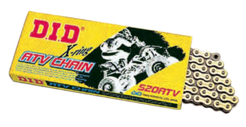 D.I.D - D.I.D 520 ATV Series X-Ring Sealed Chain - 130 Links - Gold - 520ATV2130FB