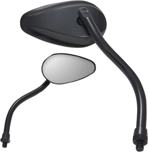 Parts Unlimited - Parts Unlimited X-Treme Mini Teardrop Mirror - Standard - Black - 0640-0961