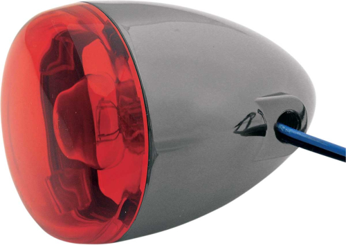 Chris Products - Chris Products Rear Custom Signal Light Assembly - Black Nickel/Red - Dual filament - Hollow stem mount - 8501R-BN