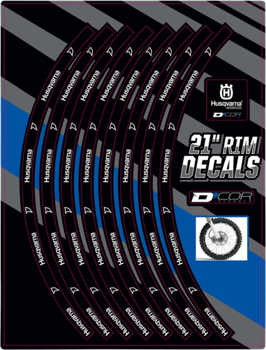 DCOR - DCOR Rim Decal - Husqvarna 21in. - Front - 40-80-210