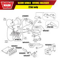 Warn - Warn Cable for 2.5ce/2.5ci Winch - 6Ga.- Black- 36in. - 69650
