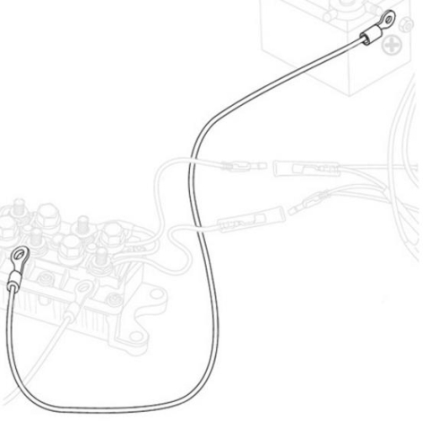 Warn - Warn Cable for 3.0ci/4.0ci Winch - 6Ga. - 36in. - 69649