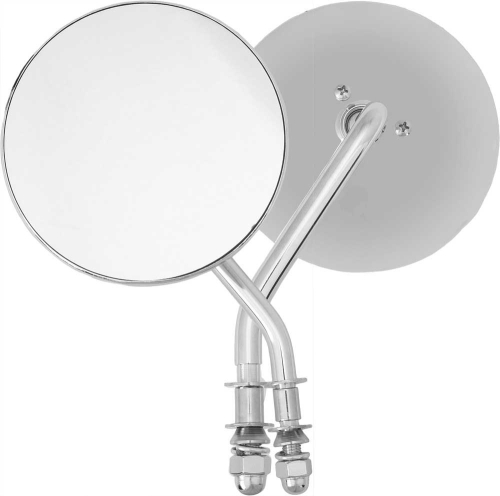 HardDrive - HardDrive Universal 4in. Round Mirror - Left Side - Chrome - 153082