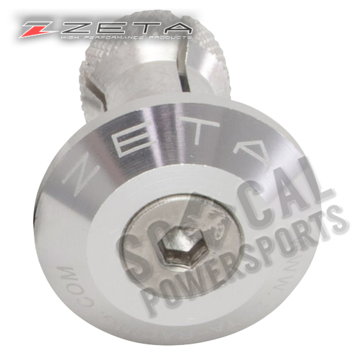 ZETA - ZETA 35mm Bar End Plugs - Silver - ZE48-7101