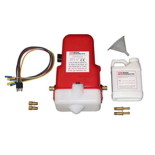Boat Leveler Co. - Boat Leveler 12vdc Universal Trim Tab Pump with Oil and Hose Fittings