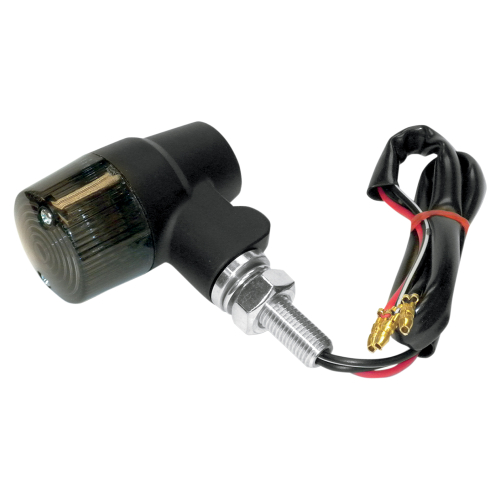 K&S Technologies - K&S Technologies Black Satin Aluminum Marker Lights - Round #3 with Smoke Lens - Single Filament - 25-8630
