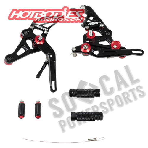 Hotbodies Racing - Hotbodies Racing Fully Adjustable Rearset - Black - 81401-2500