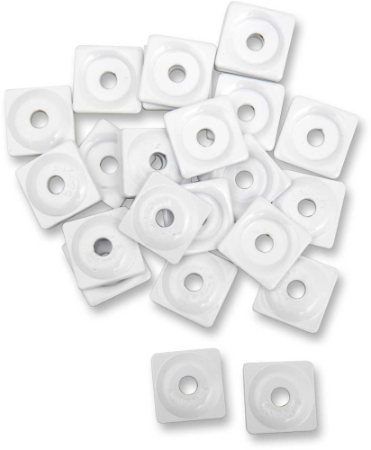 Woodys - Woodys Square Digger Aluminum Support Plates - 5/16in. - White (48pk.) - ASW2-3815-48